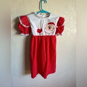 Girls 6X Vintage Fayette Santa Clause Dress